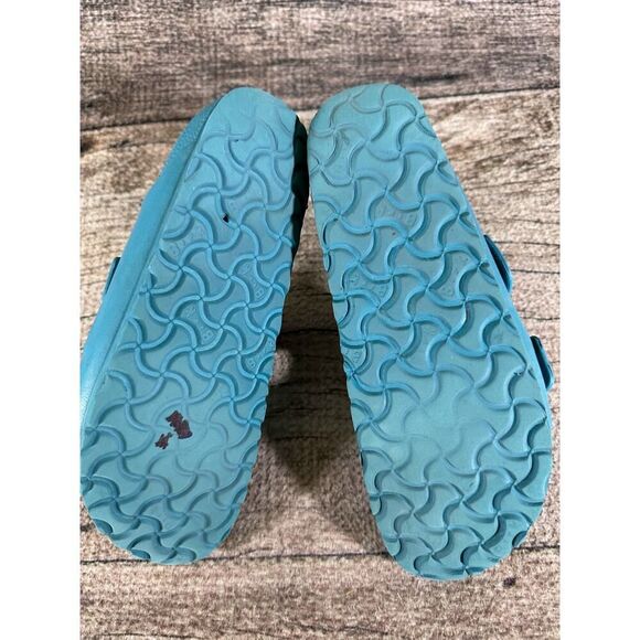 Birkenstock Arizona Essentials EVA slides sandals 38 US 7 wmn Turquoise blue - Picture 9 of 11